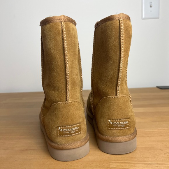 Koolaburra‎ by UGG Classic Tall Boots Chestnut Suede Sheepskin Lined Size 8 - Picture 3 of 8